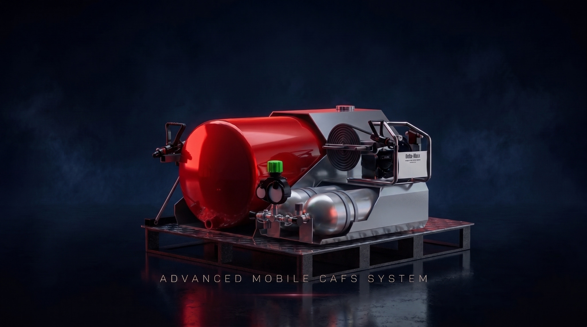 Large-tank skid-mounted CAFS unit